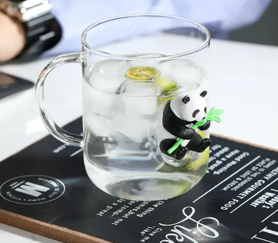 3D Panda Glass Mug