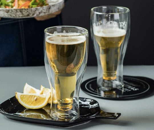 Beer Bottle Upside Down Glass