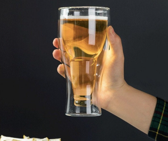 Beer Bottle Upside Down Glass